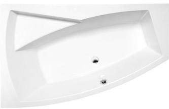 Polysan Raumsparwanne EVIA 170x100cm, Weiß, Acryl, Freistehend, Modern, Badewanne