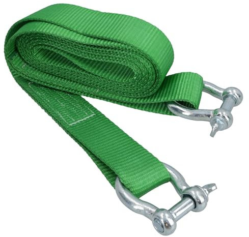 AB Tools Tow Rope/Towing Road Recovery Strap with Two Shackles 4 Metre 8 Ton SM009