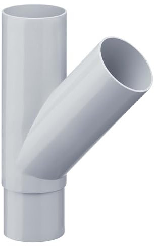 INEFA Branche Tuyau Descente 45° 100/50mm Gris PVC Raccord Gouttičre Étanche