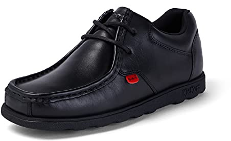 Kickers Fragma Mens Black Leather Lace Up Shoe - Size 7 - Black