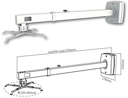 Approx appsv03p Pared Blanco Soporte para proyector
