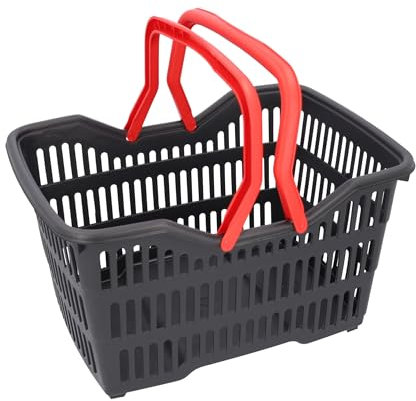 HRB Einkaufskorb, Großer Tragekorb mit Henkel, 17 Liter Volumen, Einkaufstasche in der Farbe Anthrazit, Korb (1)