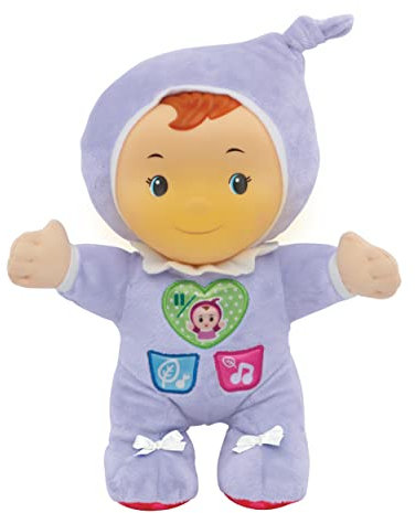 VTech - Louison, Mon Lumi Poupon, Poupée Doudou Bébé, Veilleuse Réglable, Jouet Musical Bébé, Musique Douce, Berceuses et Sons de la Nature, Cadeau de Naissance - Contenu en Français