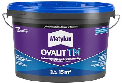 Metylan 44573 Ovalit TM Colle textiles muraux, Blanc (L'emballage peut varier)