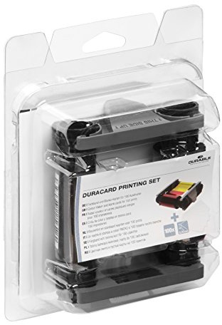 Durable Duracard Printing Set, Farbband und 100 Karten, sortiert, 891300