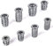 100 x SO-TECH PROFI Einschraubmuffen Eindrehmuffe mit Abdeckrand M8 x 24 mm Einschraubmutter aus verzinktem Stahl mit Innensechskant
