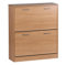 FineBuy Schuhkipper Kiel 75 x 87 x 24 cm Farbe mit 2 Klappen 20 Paar Schuhe, Moderner Schuhschrank aus MDF, Schuhregal schmal Kommode für Flur