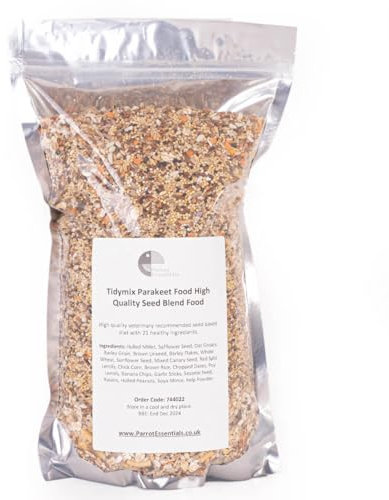 Parrot Essentials Tidymix Manifuctured Premium Quality Parakeet Diet Seed Blend (2.3 kg) - For Small Parots & Birds