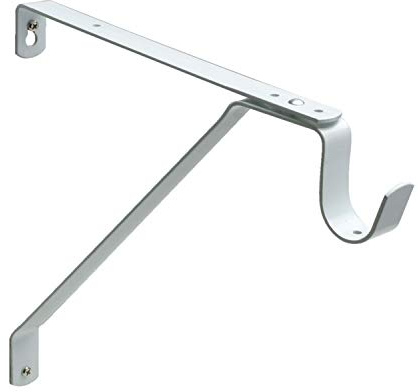 Nuk3y Heavy Duty Adjustable Shelf Rod Support Bracket (White)