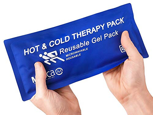 MEDca Coussin de Gel Réutilisable Polyvalent Chaud & Froid Micro-ondable, Poche de Gel 12.7 x 25.4 cm, Thérapie Apaisante pour Foulures, NYLON DE QUALITÉ DURABLE
