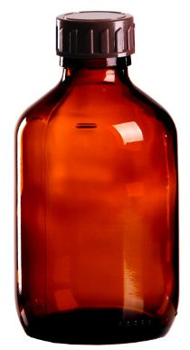5 x Braunglasflasche 200ml / Medizinflasche inkl. Standard-Schraubverschluss braun DIN 28