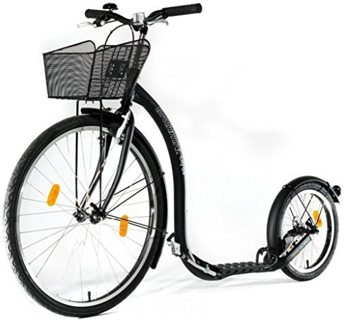 Kickbike City G4 - Tretroller für Erwachsene - Scooter Cityroller Finnscoot (schwarz-matt)