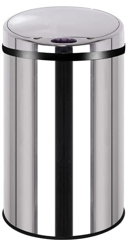 Kitchen Move BAT-30LB AS - Cubo de basura con sensor de apertura automático de acero inoxidable, 30 Litros