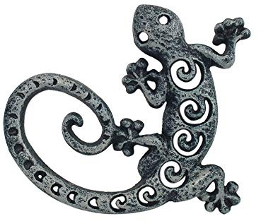 Signes Grimalt Adorno de Pared Lagarto, Metal, 22 cm, para Colgar, Decoración de Pared, jardín al Aire Libre, Figura de Lagartos, decoración de Metal, Colgante, para Patio o Valla, Terraza, Exterior