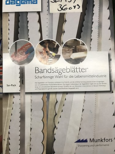 Bandsägeblatt Supra 5er Pack Fleischerei Sägeband Fleischsägeblatt Knochensägeblatt Fleisch/Knochen Gefriergut Sägeblatt für den Metzgerbedarf rostfrei, Wunsch:2490x16x0.5mm