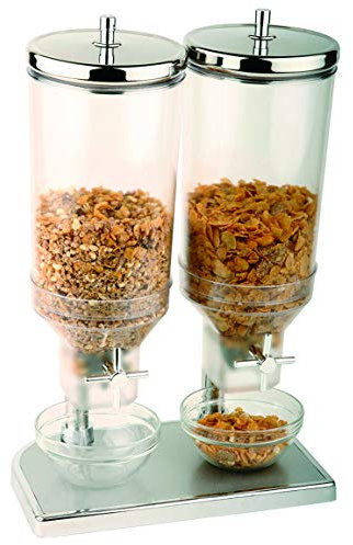 Visiodirect Double Distributeur à céréales en Plastique/plexiglass D : 170x530 mm (2x450cl)