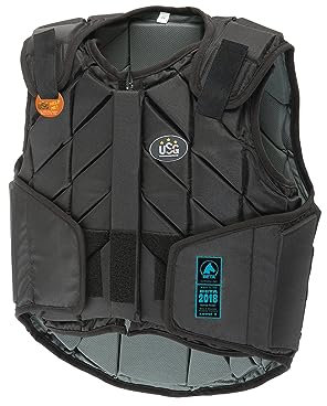 USG Eco-Flexi Panel-Sicherheitsweste, EN 13158-2018, Schutzweste, Schwarz, Kinder M