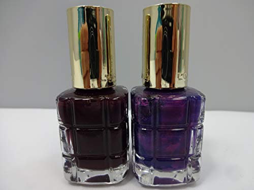 L 'Oréal Paris Color Riche Oil Colour Nail Plish ( Pack Of 2) 556 Gernat Irreverent and 334 Violete De Nuit