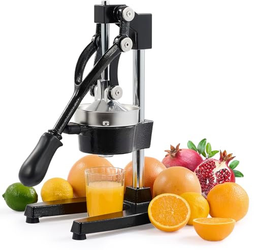 CO-Z Commercial Grade Citrus Juicer Professional Hand Press Manual Fruit Juicer Heavy Duty Orange Juicer Citrus Orange Lemon Lime Pomegranate,Black