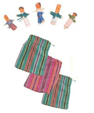 Woru Worry Dolls Worry Doll Approx. 3 cm Large Pack of 6 in Bag Worry Eater