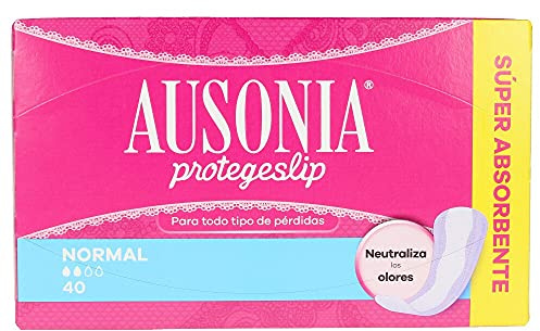 Ausonia Normal Protegeslips 40 Unidades, Sistema No Olor, Máxima Protección Diaria