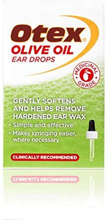 Otex Olive Oil Ear Drops For Natural, Gentle Removal of Excessive, Hardened Ear Wax. Bottle with Dropper Applicator, 10 ml (Pack of 1)