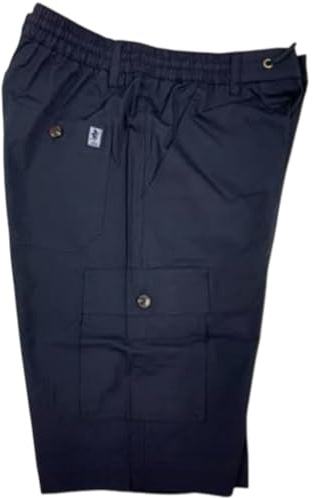 Sea Barrier Extra Bermuda 100% Cotone Taglie Forti Uomo Pantalone Corto con Zip e Bottone Nero Blu Fango Grigio Verde Beige