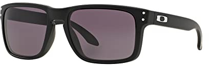 Oakley Mens OO9102 Holbrook Square Sunglasses, Matte Black/Warm Grey, 57 mm