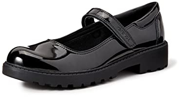 Geox Girls J Casey P Ballerina, Black, 1 UK Child