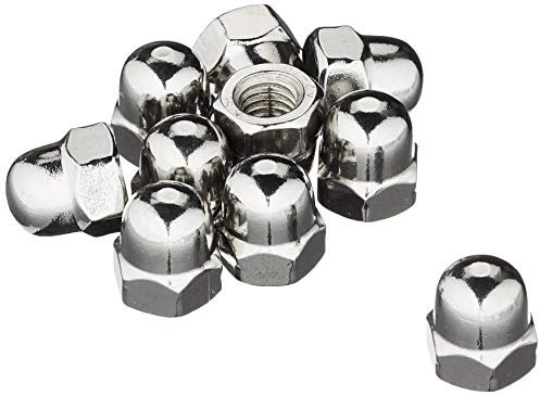 BefestigungsFuchs Sechskant-Hutmuttern M8 Edelstahl A2 DIN1587 Kappenmutter Hohe Form; 25 Stück