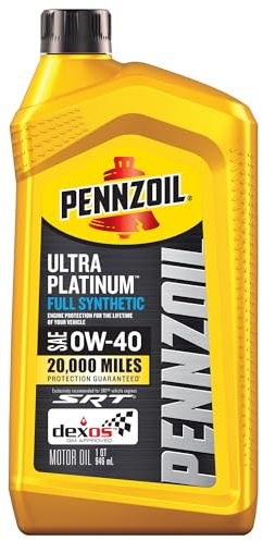 Pennzoil Ultra Platinum Full Synthetic 0W-40 Motor Oil, 1 Quart