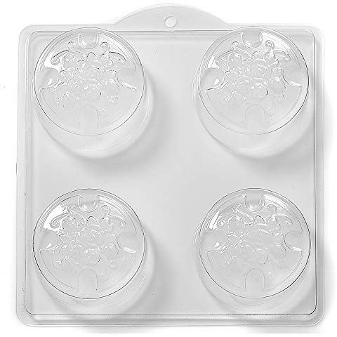 4 cavité 'Maltais Croix' Décoré Avec Roses Savon/Bombe De Bain Moule L21