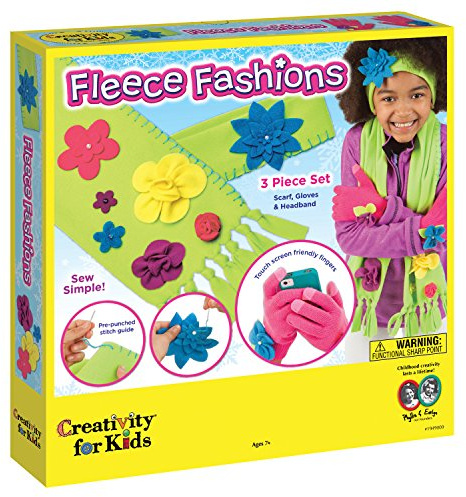Creativity for Kids F901949 West Design Junior Selection Fleece Fashions Large Kit, Multi-Color