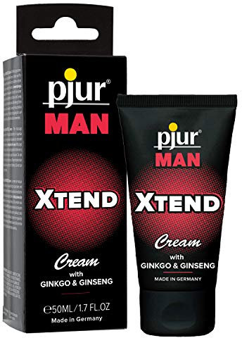 pjur MAN XTEND Cream - Crème pour érection pour les hommes qui en veulent plus - Aux extraits de ginkgo et de ginseng - Pack de 1 (1 x 50 ml)