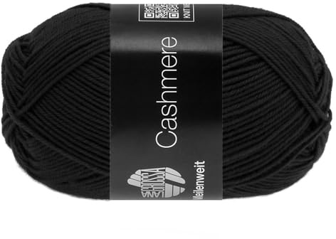LANA GROSSA Meilenweit 50g Cashmere | Sockenklassiker, waschmaschinenfest | Handstrickgarn aus 70% Schurwolle (superwash), 25% Polyamid & 5% Kaschmir | 50g Wolle zum Stricken & Häkeln | 210m Garn FB8