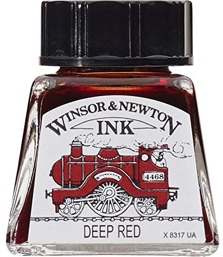 Winsor & Newton 14ml Drawing Ink Bottle - Deep Red