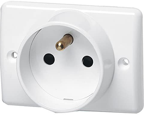 Legrand - Prise de courant avec terre pour plinthe - Blanc