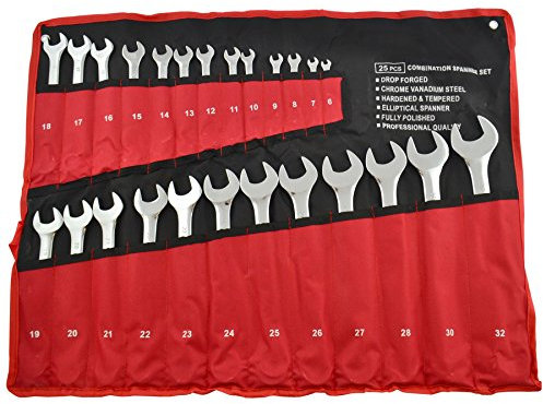25pc Metric Combination Combo Spanner Set Open Ended/Ring 6mm -32mm AN104
