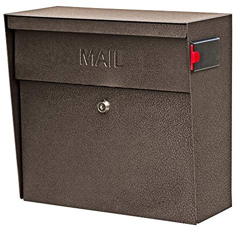 Mail Boss 7164 Metro, Bronze High Capacity Wall Mounted Locking Security Mailbox