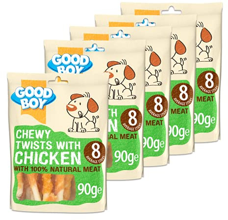 Good Boy Chewy Twisters With Real Chicken 90 g (Pack of 5)