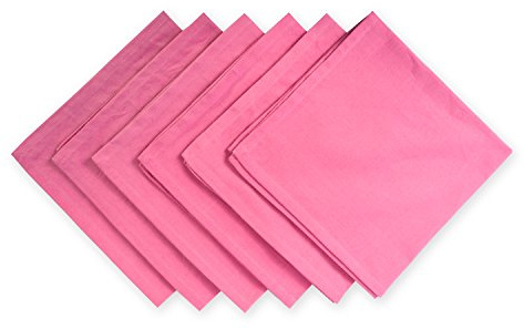 DII Solid Napkin Set Collection, 20x20, Flamingo, 6 Piece