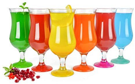 Lot de 6 verres à cocktail Hurricane 480 ml 9 variantes Verres à long drink Bar Verres Mix2