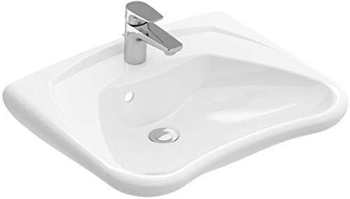Villeroy&Boch Waschtisch O.novo Vita 7119 600x490mm 3-L Arm mittl HL durchgest Überl Eckig WeißAlpin