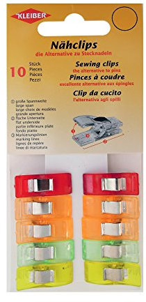 Kleiber 70099 Nähclips Nähzubehör, Kunststoff, Mehrfarbig, 2,5 x 0,9 x 1,2 cm