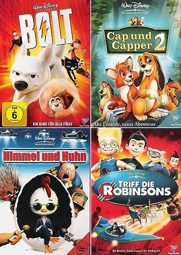 Bolt - Ein Hund für alle Fälle + Cap und Capper 2 + Himmel und Huhn + Triff die Robinsons (by Walt Diney) [4-Filme-Set]