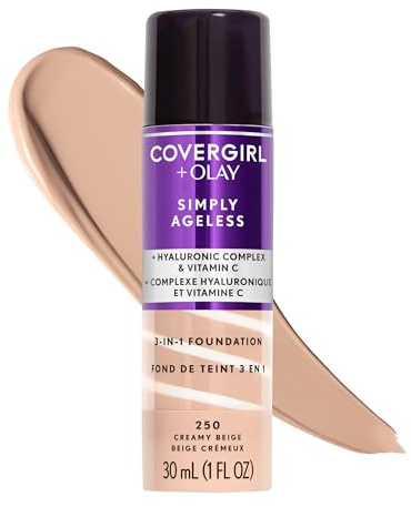 Covergirl Plus Olay Simply Ageless 3-in-1 Liquid Foundation - 250 Creamy Beige