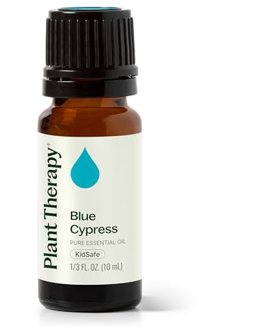 Plant Therapy Blue Cypress Essential Oil 10 mL (1/3 oz) 100% Pure, Undiluted, Aromtherapy for Congestion Relief, Clear Skin, and Emotional Balance