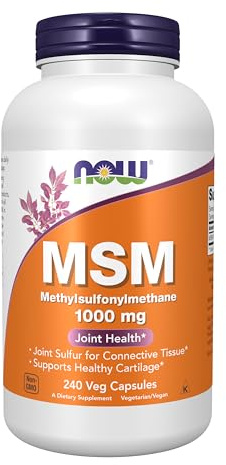 NOW Supplements, MSM (Methylsulfonylmethane) 1,000 mg, Joint Health*, 240 Veg Capsules
