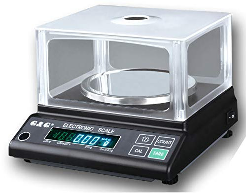 G&G JJ-Baureihe JJ600g-1000g/0.01g-6000g/0.1g, bis 6000g, Versionen ab 0,01g. 230V Stromanschluss, keine Abschaltautomatik, VFD-Display, Edelstahl-Wägefläche, Tara-Funktion, Laborwaage Industriewaage