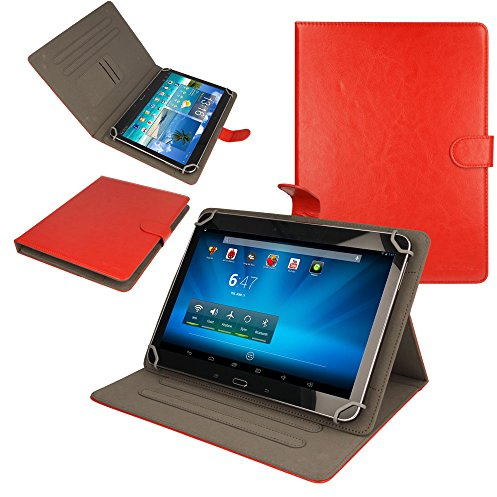 TECHGEAR® [Stellar (10)] Étui Universel pour Tablettes Toshiba Encore 2 10 Pouces [WT10-A-102] - Housse de Protection avec Stand de Visualisation (Rouge)